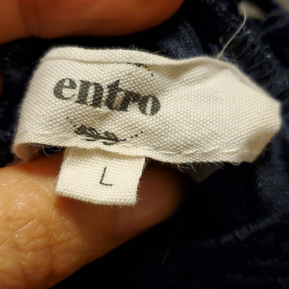 Entro LG Blue Floral Boho Sleeveless Tapestry Tunic Top - Picture 5 of 9